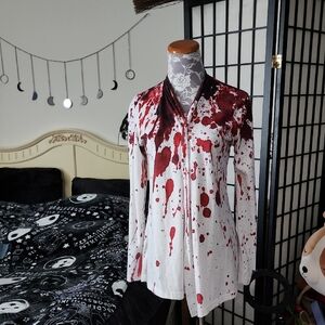 Stylish White and Red Men's Shirt